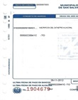 Recibo para pago de traspaso de inmueble